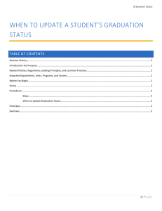 When to Update a Student`s Graduation Status