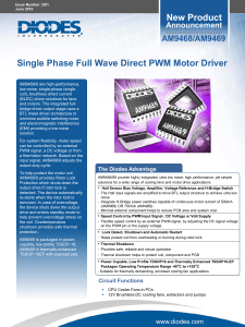 New Product Single Phase Full Wave Direct PWM Motor Driver