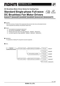 Standard Single-phase Full-wave DC Brushless Fan Motor Drivers