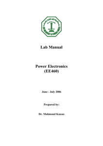 Lab Manual Power Electronics (EE460)