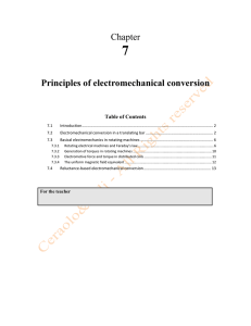 Chapter Principles of electromechanical conversion