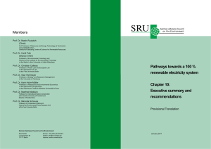 Pathways towards a 100 % renewable electricity system Chapter 10