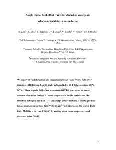 Single crystal field-effect transistors based on an organic selenium