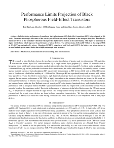 Performance Limits Projection of Black Phosphorous Field