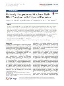 Uniformly Nanopatterned Graphene Field
