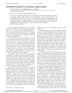 Field-effect transistors on tetracene single crystals