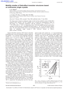 Mobility studies of field-effect transistor structures based on