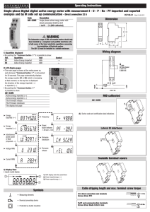 ➀ WARNING - Electricity Meters