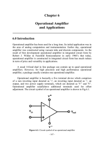 Chapter 6 Operational Amplifier and Applications