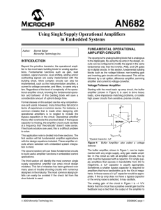 Using Single Supply Operational Amplifiers in