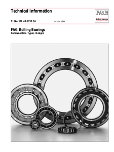 FAG Rolling Bearings: Fundamentals, Types, Designs: Technical