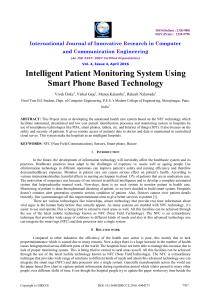 Intelligent Patient Monitoring System Using Smart Phone