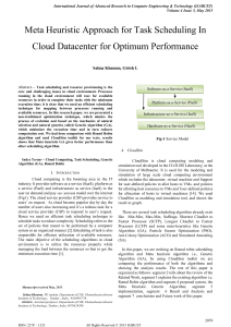 Meta Heuristic Approach for Task Scheduling In Cloud Datacenter