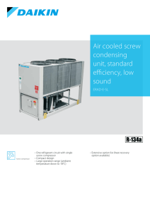 Air cooled screw condensing unit, standard efficiency, low
