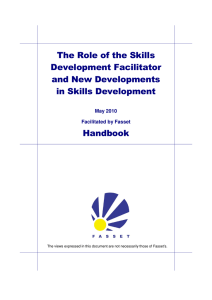 The Role of the Skills Development Facilitator and New
