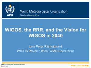 WMO Rolling Review of Requirements and vision process