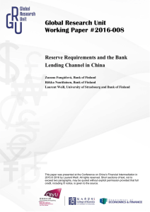 Reserve Requirements and the Bank Lending Channel in China