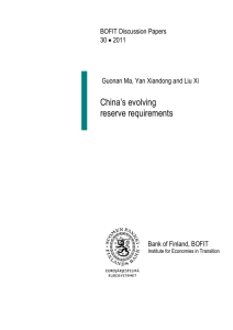 China`s evolving reserve requirements
