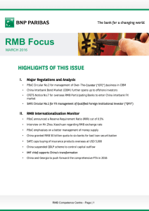 RMB Focus - BNP Paribas Securities Services