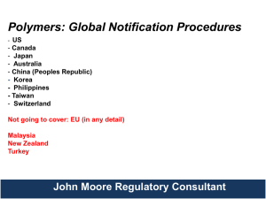 Polymers: Global Notification Procedures