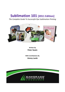 Sublimation 101 [2011 Edition]