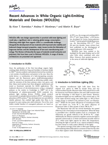 Recent Advances in White Organic Light