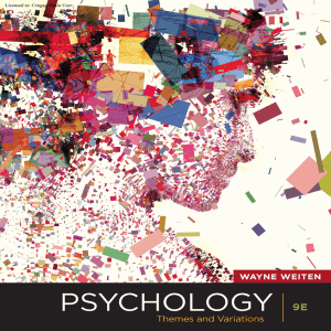 Psychology: Themes and Variations, 9th ed.