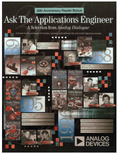 Ask the Applications Engineer