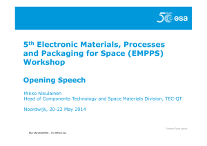 5th Electronic Materials, Processes and Packaging for Space