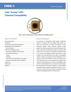 Cree® XLamp® LEDs Chemical Compatibility