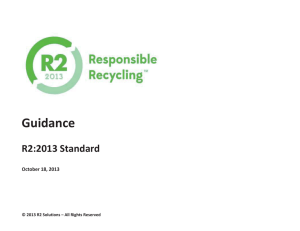 R2:2013 Guidance Document