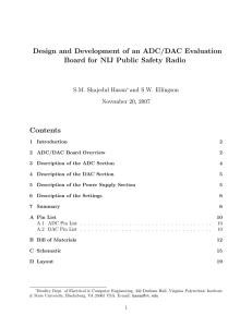 Design and Development of an ADC/DAC Evaluation Board for NIJ