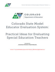 Practical Idea Guides for Evaluating Special Education Teachers