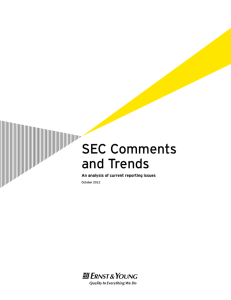 SEC Comments and Trends: An analysis of current reporting