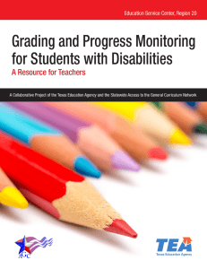 Grading and Progress Monitoring for Students with - ESC-20