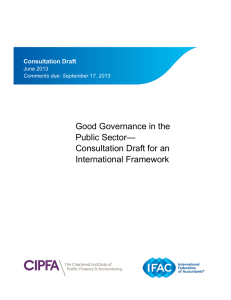 Good Governance in the Public Sector— Consultation Draft