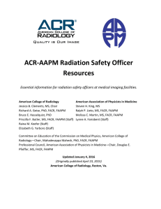 ACR-AAPM Radiation Safety Officer Resources