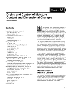Wood Handbook--Chapter 12--Drying and Control of Moisture