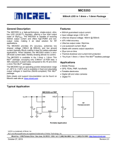 500mA LDO in 1.6mm x 1.6mm Package