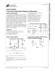LM337T Neg Adj Voltage Regulator