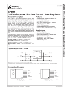 LP3893 3A Fast-Response Ultra Low Dropout