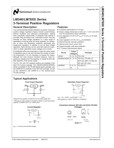 LM340/LM78XX Series 3-Terminal Positive Regulators