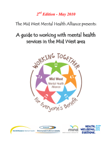 A guide to working with mental health services in the Mid West area