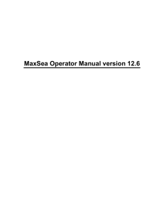 MaxSea Operator Manual version 12.6