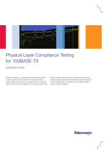 Physical Layer Compliance Testing for 100BASE-TX