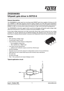 ZXGD3003E6 5A(peak) gate driver in SOT23-6