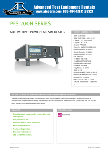 PFS 200N-series - Advanced Test Equipment Rentals