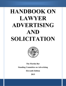 Handbook on Lawyer Advertising and Solicitation