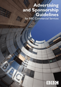Advertising and Sponsorship Guidelines for BBC