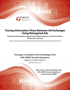 Tracing Information Flows Between Ad Exchanges Using